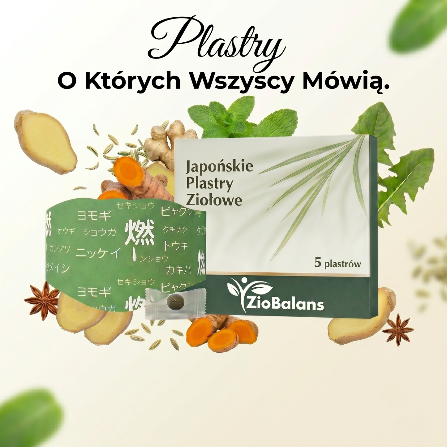 ZioBalans™ – Rozgrzewające Plastry Ziołowe na Brzuch i Talię